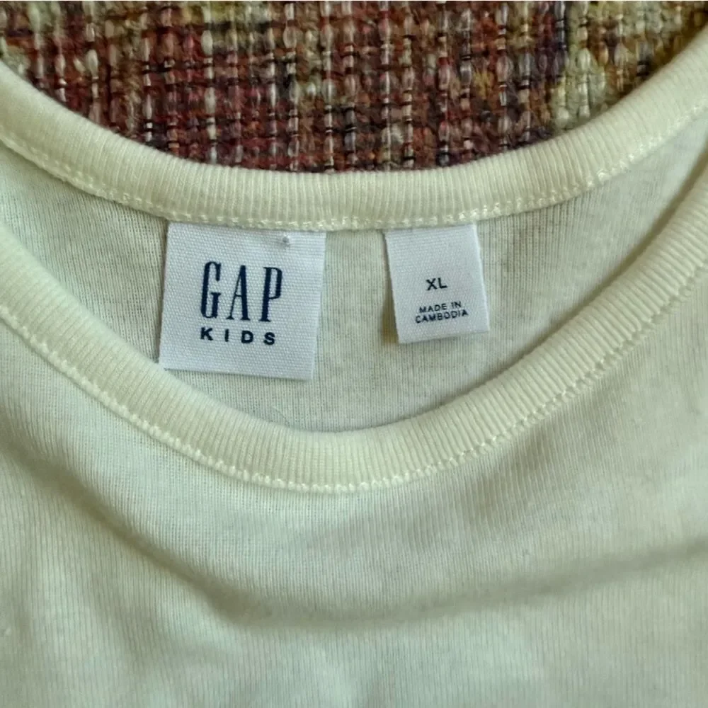 Gap Girls XL 14/16 Sleeveless White and Navy Paisley Patterned Dress